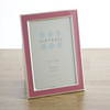 Sixtrees Kew 2-692-46 6x4 inch Silver Plated and Bright Pink Enamel Photoframe.