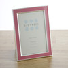 Sixtrees Kew 2-693-46 6x4 inch Silver Plated and Dusky Pink Enamel Photoframe.