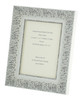 Lille 007  Handmade 7x5 inch Shabby Chic Photo Frame in Ornate Distressed White and Dark Grey Embossed Pattern.