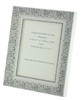 Lille 007  Handmade 8x6 inch Shabby Chic Photo Frame in Ornate Distressed White and Dark Grey Embossed Pattern.