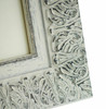 Lille 007  Handmade A4 Shabby Chic Photo Frame in Ornate Distressed White and Dark Grey Embossed Pattern.