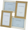 Sixtrees WD207-4C Star White/Oak Multi Aperture Photo Frame for Four 6x4 inch pictures.