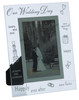 Sixtrees Moments 6x4 inch Bevelled Glass and Mirror ‘WEDDING DAY’ Photo Frame.