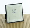 Sixtrees 2-853-44 Park Lane 4 x 4 inch (102 x 102mm) Black Photo Frame with double mount.