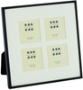 Sixtrees 2-853-4C Park Lane Four aperture  2x2 inch Black Photo Frame with mount.