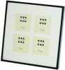Sixtrees 2-853-4C Park Lane Four aperture 2x2 inch Black Photo Frame with mount.