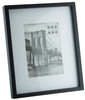 Sixtrees WD965-57 Hanover Wide Profile Black Wooden 7x5 inch Photo Frame with white mount.