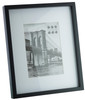 Sixtrees WD965-57 Hanover Wide Profile Black Wooden 7x5 inch Photo Frame with white mount.