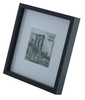 Sixtrees WD965-44 Hanover Wide Profile 4 x 4 inch Black Wooden Photo Frame with white mount.