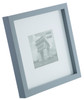 Sixtrees WD967-44 Hanover Wide Profile 4 x 4 inch Grey Wooden Photo Frame with white mount.