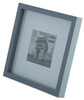 Sixtrees WD967-44 Hanover Wide Profile 4 x 4 inch Grey Wooden Photo Frame with white mount.