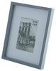 Sixtrees WD967-46 Hanover Wide Profile 6 x 4 inch Grey Wooden Photo Frame with white mount.