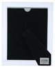 Sixtrees ST range flat bevelled glass photoframes with silver detailing.