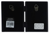 Sixtrees Cambourne 3-400-02 Black Metal Folding Photo Frame for two 3x2 inch  (76mm x 51mm) Pictures - Complete with microfibre polishing cloth.