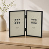 Sixtrees Cambourne 3-400-04 Black Metal Folding Photo Frame for two 4 x 6 inch  (102mm x 152mm) Pictures