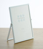Sixtrees Wiggins White Metal 4 x 6 inch Photo Frame. Folding easel. Floating frame.