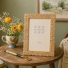Sixtrees Hyacinth Enchanting Golden Floral metal 4 x 6 inch Photo Frame