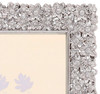 Sixtrees Hyacinth Enchanting SIlver Floral metal 4 x 6 inch Photo Frame