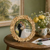 Sixtrees Robin Enchanting Golden Butterfly & Floral Circular Photo Frame 5 inch Circular