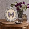 Sixtrees Robin Enchanting Silver Butterfly & Floral Circular Photo Frame 5 inch Circular