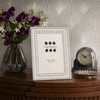 Sixtrees Vanessa Elegant Pearl & Enamel Photo 5 x 7 inch metal Frame