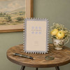 Sixtrees Zoe Elegant Chic Metallic Beaded Silver  4 x 6 inch Photo Frame