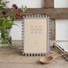 Sixtrees Zoe Elegant Chic Metallic Beaded Silver  4 x 6 inch Photo Frame