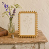 Sixtrees Zoe Elegant Chic Metallic Beaded Gold 4 x 6 inch Photo Frame