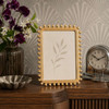 Sixtrees Zoe Elegant Chic Metallic Beaded Gold 4 x 6 inch Photo Frame