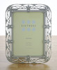 Sixtrees Alice Antique Vintage and Shabby Chic Style silver metal 5 x 7 inch photo frame with beads