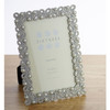 Sixtrees Beatrice Antique Vintage and Shabby Chic Style silver metal 4 x 6 inch photo frame with beads