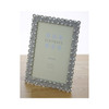 Sixtrees Beatrice Antique Vintage and Shabby Chic Style silver metal 5 x 7 inch photo frame with beads