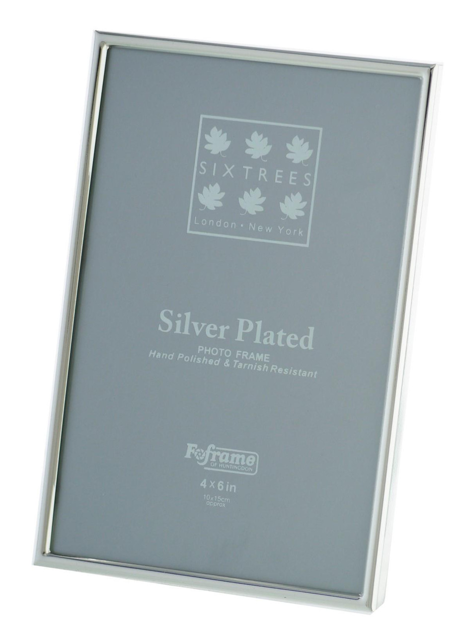 Sixtrees Cambridge 6x4inch narrow Silver Plated Photo Frame