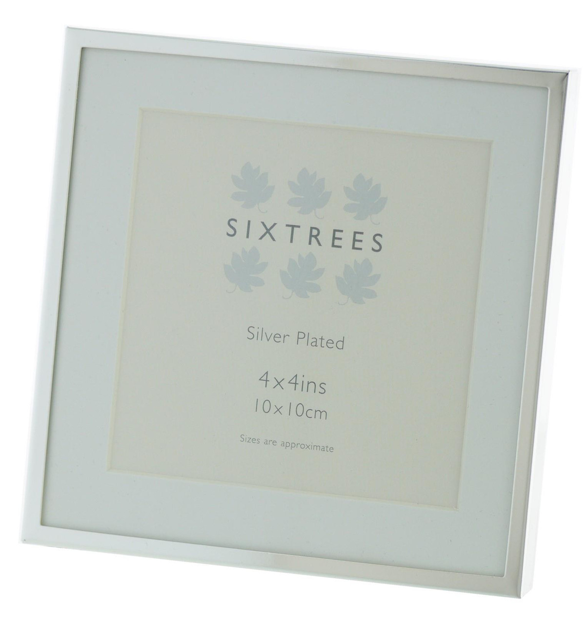 Sixtrees Park Lane Silver plated photoframe 4x4 inch mount.