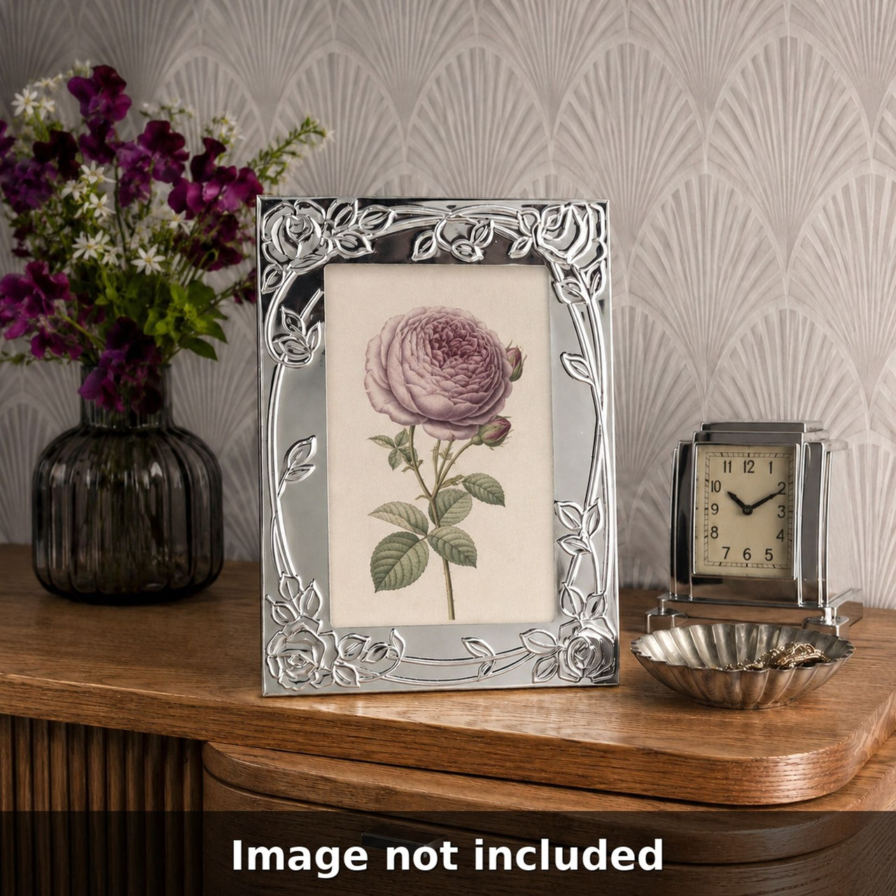 Sixtrees Selby embossed Silver Plated 6 x 4 inch Photo Frame with