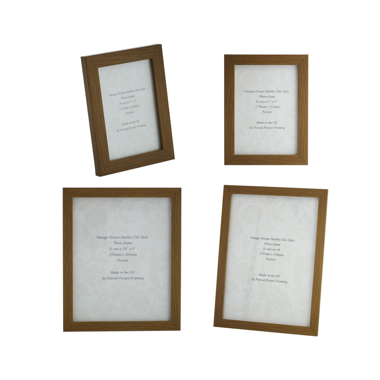 York Handmade Dark Oak Photo Frames 6 x 4 inch A4 The