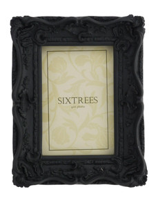 Sixtrees Chelsea 5-253-46 Shabby Chic Style Very Ornate Black 6x4 inch Photo Frame