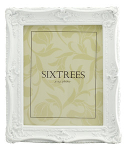 Sixtrees 5-254-80 Shabby Chic Style Very Ornate White Photo Frame for a 10x8 inch Picture