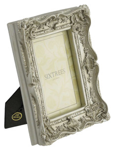 Sixtrees Chelsea 5-255-57 Shabby Chic Very Ornate Antique Silver 7x5 inch Photo Frame