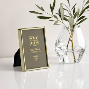 Sixtrees Hartford Brass Plated 2.5 x 3.5 inch Slimline Photo Frame