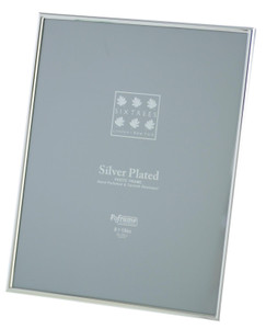 Sixtrees Cambridge 2-400-80 10 x 8-inch Narrow Rim Silver Plated Photo Frame.
