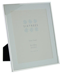 Sixtrees Park Lane 2-653-80 Silver Plated 10x8 inch Photo Frame with Mount.