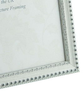 Salzburg Handmade Ornate Distressed White and Silver Shabby Chic 12x10 inch Photo Frame.