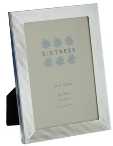 Sixtrees 6-344-57 White Silver Plated 7x5 inch Photo Frame
