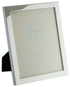 Sixtrees Madrid Square edge Silver Plated 10x8 inch Photo Frame