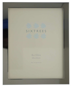 Sixtrees Madrid Square edge Silver Plated 10x8 inch Photo Frame