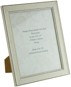 Siena White 10x8 inch  Handmade Shabby Chic  Photo Frame.