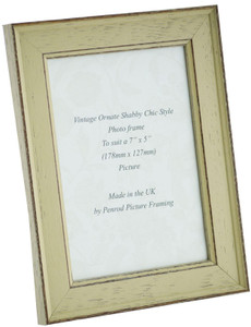 Siena Light Sage 7x5 inch  Handmade Shabby Chic  Photo Frame.
