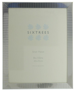 Sixtrees 6-344-80 White Silver Plated 10x8 inch Photo Frame