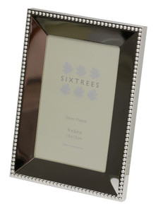 Sixtrees 6-309-46 Farrell wide profile silver plated 6x4 inch Photo Frame
